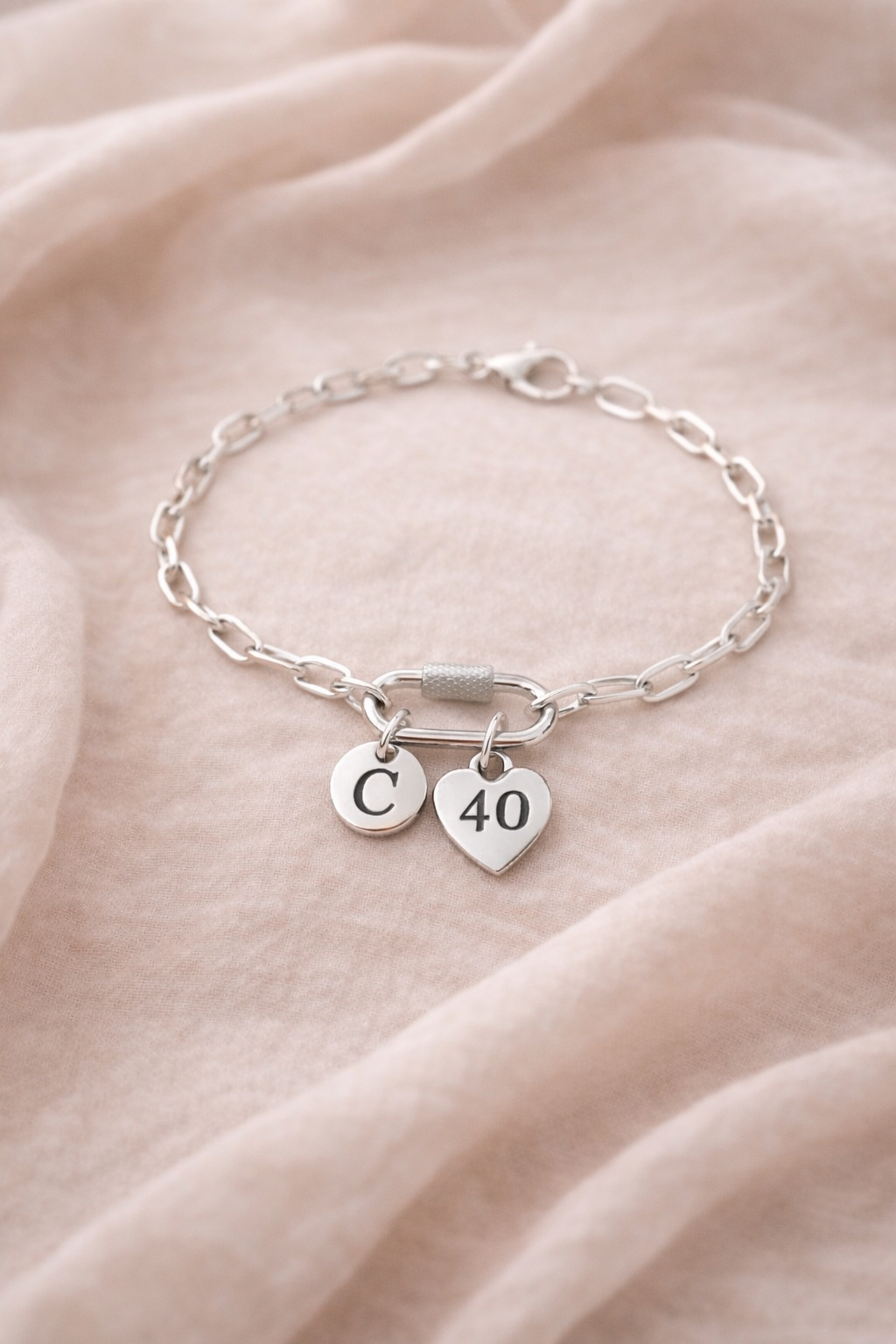Sentimental 40th birthday bracelet gift for her, elegant keepsake jewellery