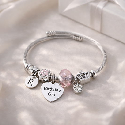 initial bracelet for girls birthday jewelry gift
